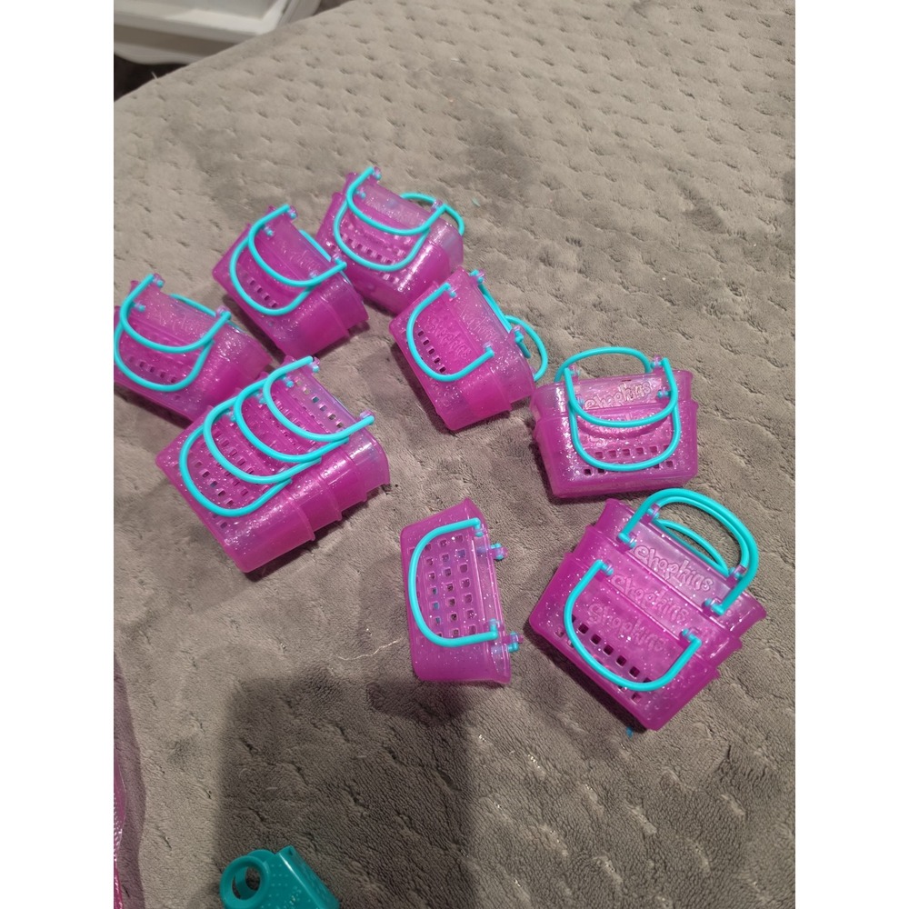 Shopkins Purple Baskets with Teal Handles Lot of 18
